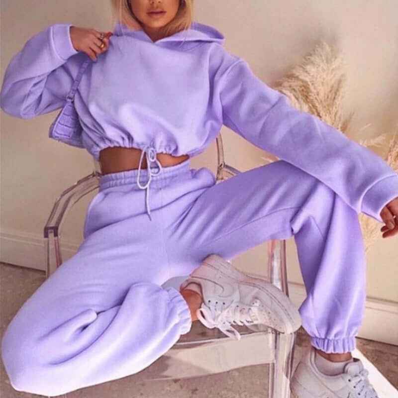 Women’s Long Sleeve Sweatsuit Set – Casual Two-Piece Outfit