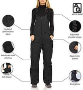 Women’s Insulated Ski Bib Pants – Warm Winter Snow Pants