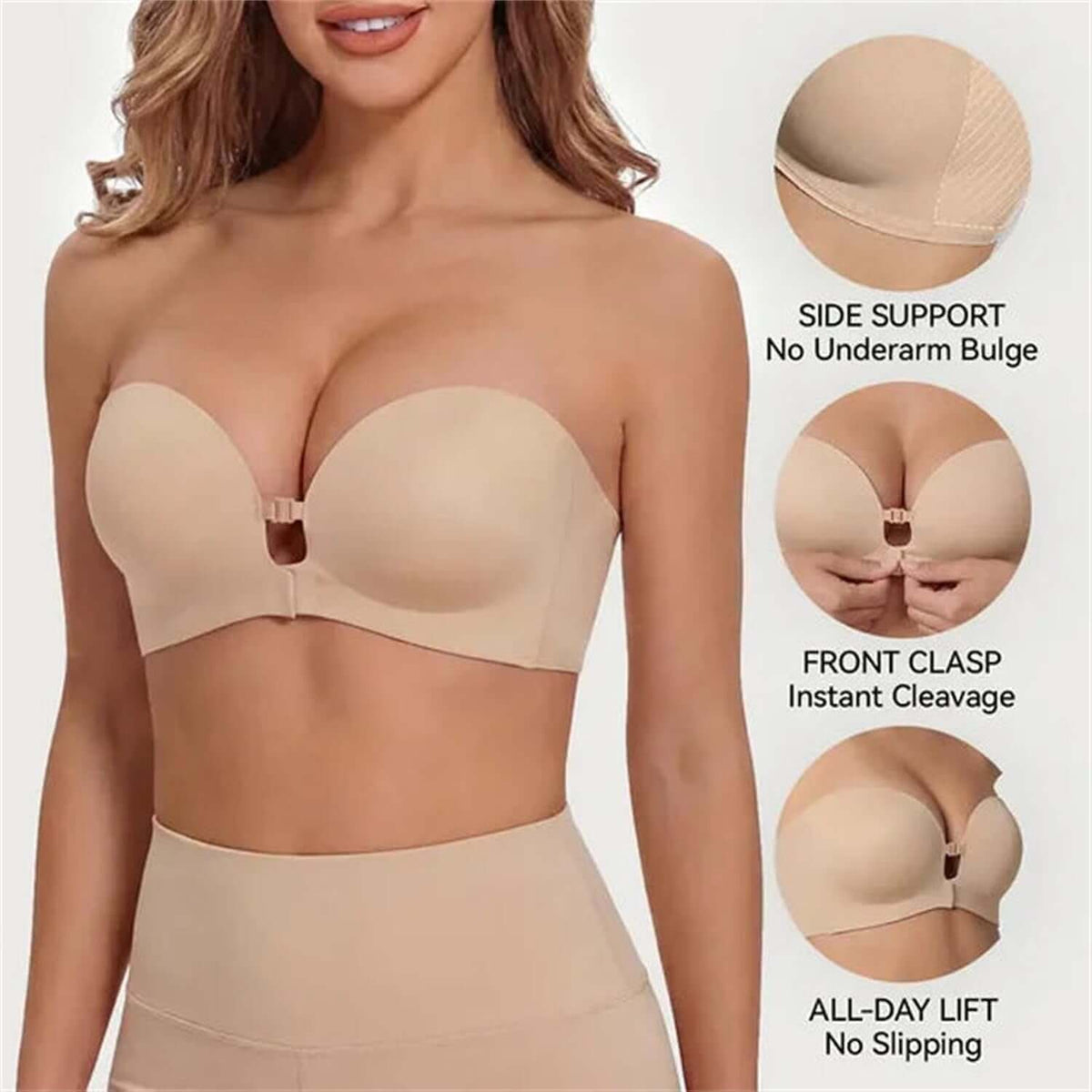 Convertible Strapless Push Up Bra