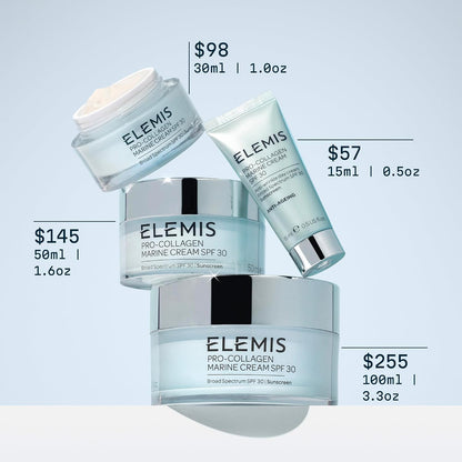 ELEMIS Pro-Collagen Marine Cream SPF 30, Lightweight Anti-Wrinkle Daily Facial Moisturizer