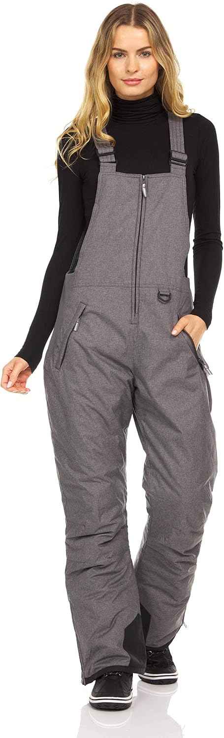 Women’s Insulated Ski Bib Pants – Warm Winter Snow Pants