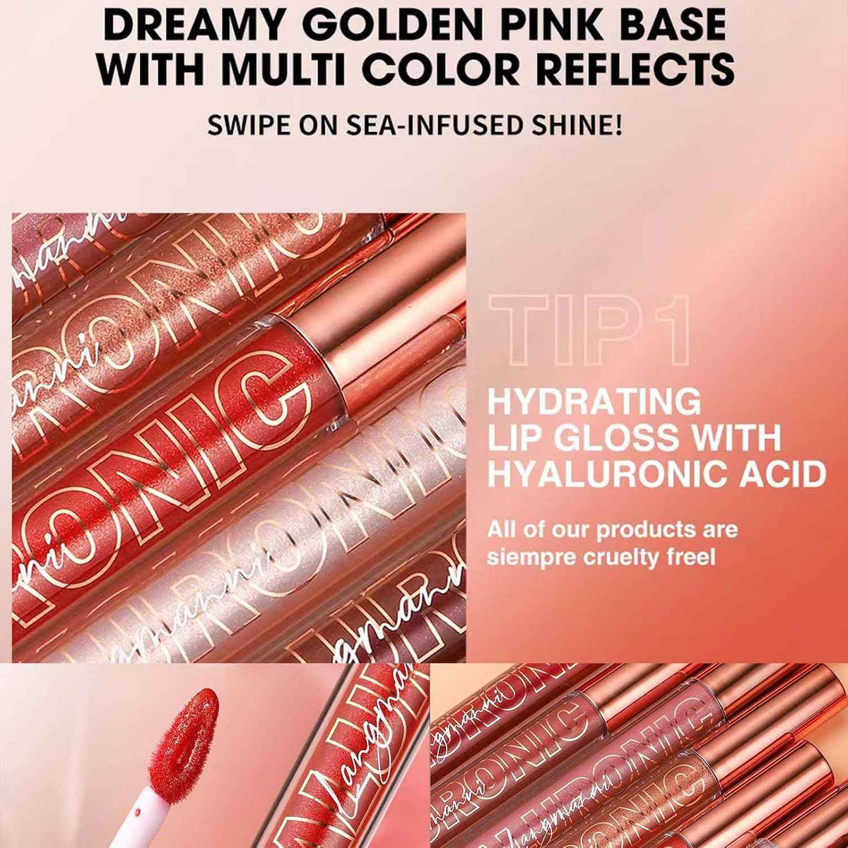 Glitter Lip Gloss Plumper For Women – Glossy, Comfortable Shine