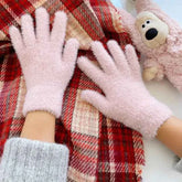 Women’s Plush Winter Gloves – Soft, Warm & Cozy