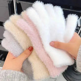 Women’s Plush Winter Gloves – Soft, Warm & Cozy