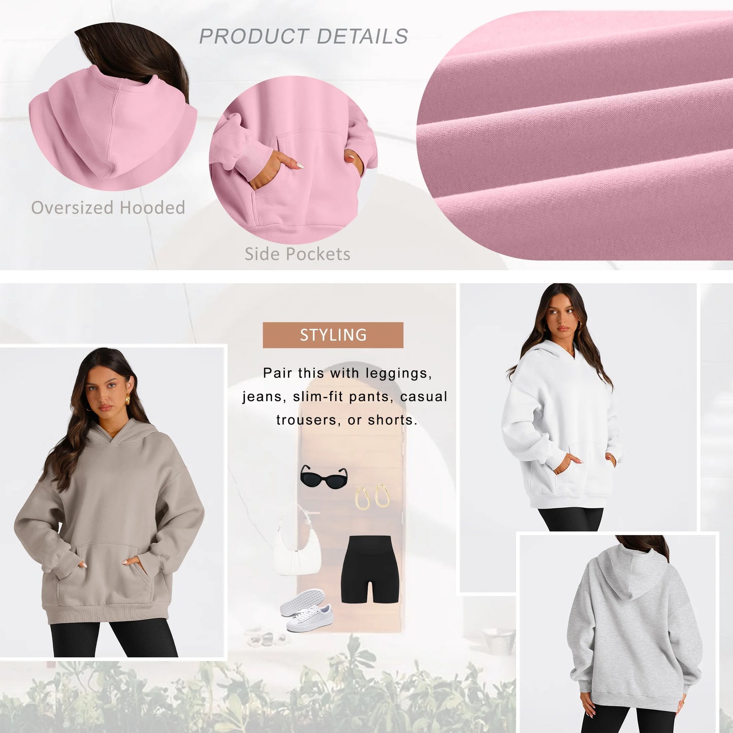 Oversized Hoodies for Women Fall Fashion Sweatshirts Pullover Womens Clothes with Pocket